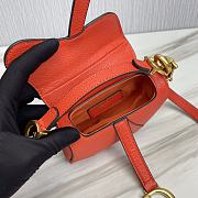 Dior Saddle Bag Mini Orange With Strap Size 12 x 7.5 x 5 cm - 5