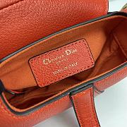 Dior Saddle Bag Mini Orange With Strap Size 12 x 7.5 x 5 cm - 4
