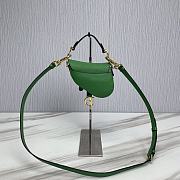 Dior Saddle Bag Mini Green With Strap Size 12 x 7.5 x 5 cm - 6