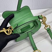Dior Saddle Bag Mini Green With Strap Size 12 x 7.5 x 5 cm - 5