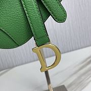 Dior Saddle Bag Mini Green With Strap Size 12 x 7.5 x 5 cm - 4