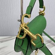 Dior Saddle Bag Mini Green With Strap Size 12 x 7.5 x 5 cm - 2