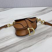 Dior Saddle Bag Mini Brown With Strap Size 12 x 7.5 x 5 cm - 6