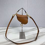 Dior Saddle Bag Mini Brown With Strap Size 12 x 7.5 x 5 cm - 2
