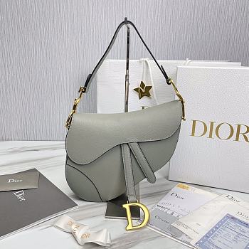 Dior Saddle Bag With Strap Gray Size 25.5 x 20 x 6.5 cm