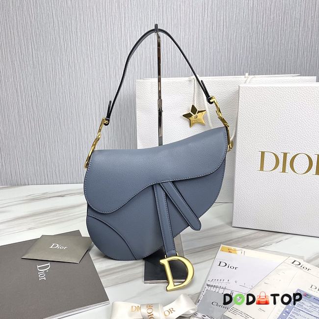 Dior Saddle Bag With Strap Blue 01 Size 25.5 x 20 x 6.5 cm - 1