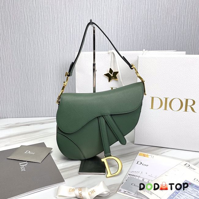 Dior Saddle Bag With Strap Green 01 Size 25.5 x 20 x 6.5 cm - 1