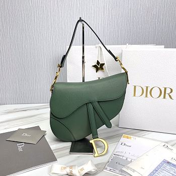 Dior Saddle Bag With Strap Green 01 Size 25.5 x 20 x 6.5 cm