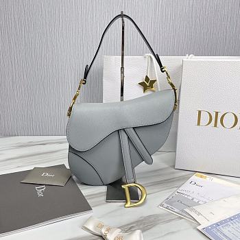 Dior Saddle Bag With Strap Light Blue Size 25.5 x 20 x 6.5 cm