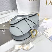 Dior Saddle Bag With Strap Light Blue Size 25.5 x 20 x 6.5 cm - 4