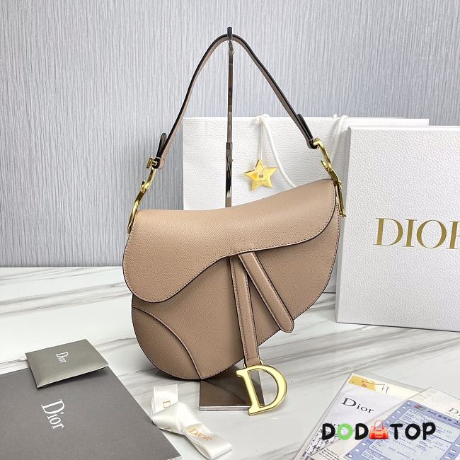 Dior Saddle Bag With Strap Beige Size 25.5 x 20 x 6.5 cm - 1