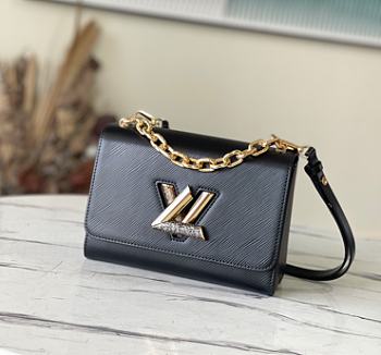 Louis Vuitton Twist Medium Handbag Black Size 23 x 17 x 9.5 cm