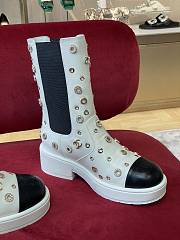 Chanel ankle boots Black/White - 4
