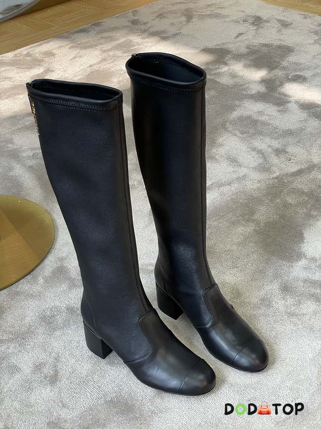 Chanel Sheepskin Boots Black - 1