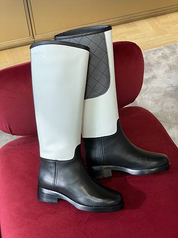 Chanel Riding Boots White