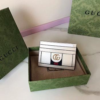 Gucci Ophidia Wallet White Size 10 x 7 cm
