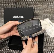 Chanel Classic Flap CF Grey Wallet Size 7.5 x 11.2 cm - 6