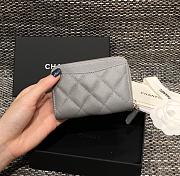 Chanel Classic Flap CF Grey Wallet Size 7.5 x 11.2 cm - 5