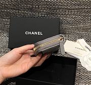 Chanel Classic Flap CF Grey Wallet Size 7.5 x 11.2 cm - 2