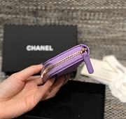 Chanel Classic Flap CF Purple Wallet Size 7.5 x 11.2 cm - 6
