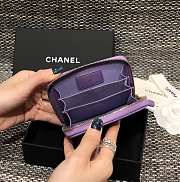 Chanel Classic Flap CF Purple Wallet Size 7.5 x 11.2 cm - 2
