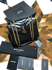 YSL Loulou Small Black Gold Hardware Size 25 x 17 x 9 cm - 1
