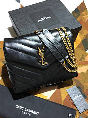 YSL Loulou Small Black Gold Hardware Size 25 x 17 x 9 cm - 2