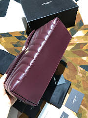 YSL Loulou Red Wine Medium Gold Hardware Size 32 x 22 x 12 cm - 6