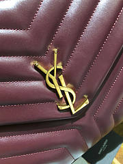 YSL Loulou Red Wine Medium Gold Hardware Size 32 x 22 x 12 cm - 4