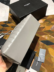 YSL Loulou Grey Medium Silver Hardware Size 32 x 22 x 12 cm - 4