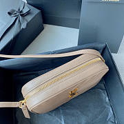 Ysl Lou Camera Bag Beige Smooth Leather Size 23 x 16 x 6 cm - 4