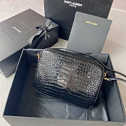 YSL Lou Camera Bag Black Crocodile Size 23 x 16 x 6 cm - 4
