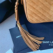 YSL Lou Camera Bag Velvet Beige Size 23 x 16 x 6 cm - 4