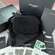 YSL Lou Camera Bag Velvet Black Size 23 x 16 x 6 cm - 4