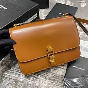 YSL Loulou Carre Satchel In Smooth Leather Caramel Size 23 x 17.5 x 6.5 cm - 1