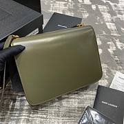 YSL Loulou Carre Satchel In Smooth Leather Green Size 23 x 17.5 x 6.5 cm - 6