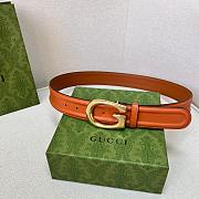 Gucci Belt Orange in Gold/Silver Hardware 4.0 cm - 1
