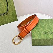 Gucci Belt Orange in Gold/Silver Hardware 4.0 cm - 5