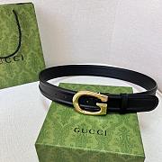 Gucci Belt Black in Gold/Silver Hardware 4.0 cm - 1