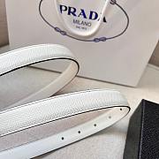 Prada Belt in Gold/Silver Hardware White 2.0 - 2