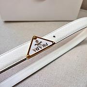 Prada Belt in Gold/Silver Hardware White 2.0 - 3