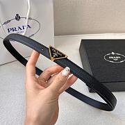 Prada Belt in Gold/Silver Hardware Black 2.0 cm - 1