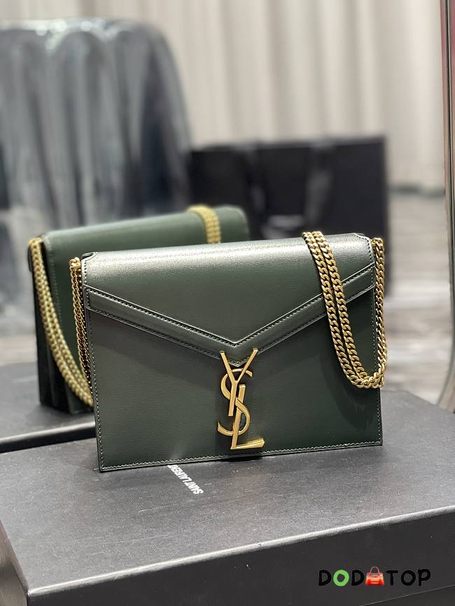 YSL Cassandra Green Gold Hardware Size 22 x 16.5 x 5.5 cm - 1