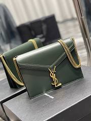 YSL Cassandra Green Gold Hardware Size 22 x 16.5 x 5.5 cm - 6