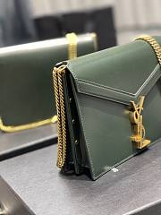 YSL Cassandra Green Gold Hardware Size 22 x 16.5 x 5.5 cm - 5