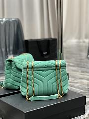 YSL Loulou Small Bag Y-Quilted Leather Green Size 25x17x9 cm - 4