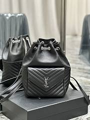YSL Joe Backpack Black Silver Buckle Size 22×29×15 cm - 1