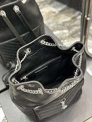 YSL Joe Backpack Black Silver Buckle Size 22×29×15 cm - 5