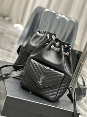 YSL Joe Backpack Black Silver Buckle Size 22×29×15 cm - 3
