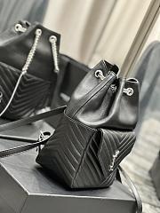 YSL Joe Backpack Black Silver Buckle Size 22×29×15 cm - 4